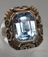 Herrlicher antiker 800 Silber Ring mit Aquamarin Baguetteschliff Rheinland-Pfalz - Bacharach Vorschau