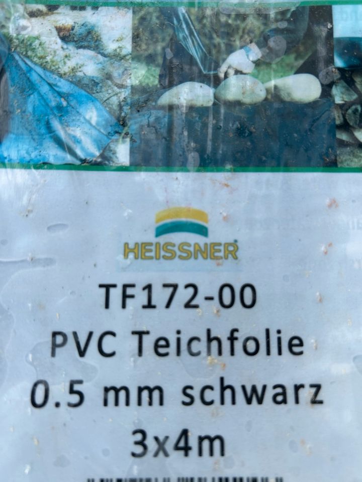 PVC Teichfolie 0,5 mm Stärke 4 m x 3 m Schwarz - neu und OVP in Düsseldorf