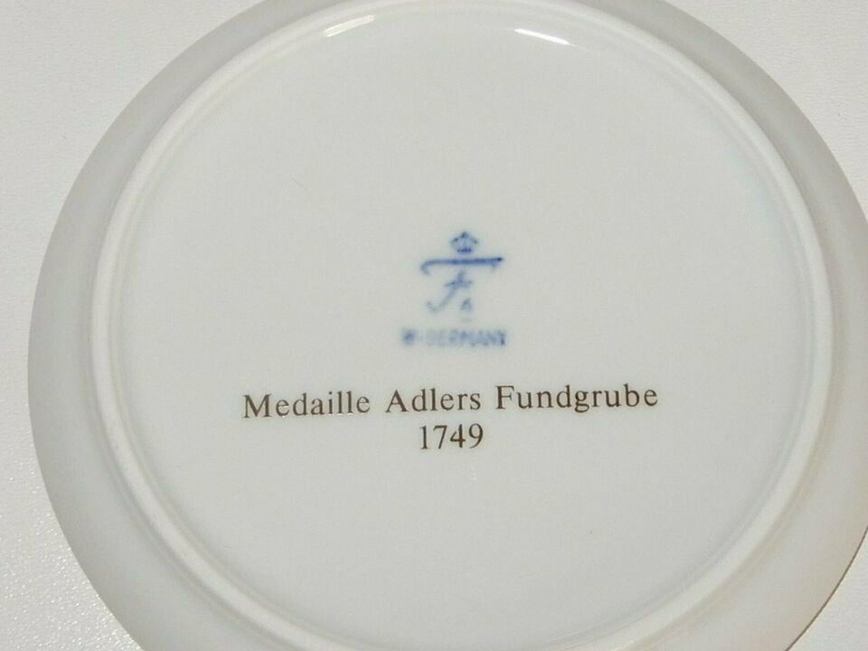 Fürstenberg Untersetzer Konfektteller Medaille Adlers Fundgrube in Wolfsburg