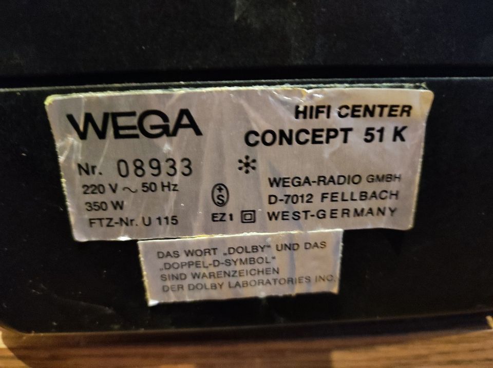 Vintage Kompaktanlage WEGA Concept 51 K in Saerbeck