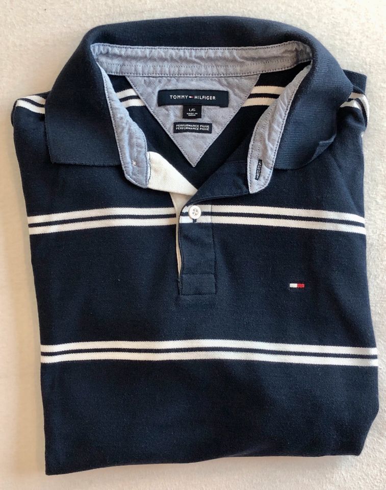 Tommy Hilfiger Poloshirt Gr. L Dunkelblau in Merseburg