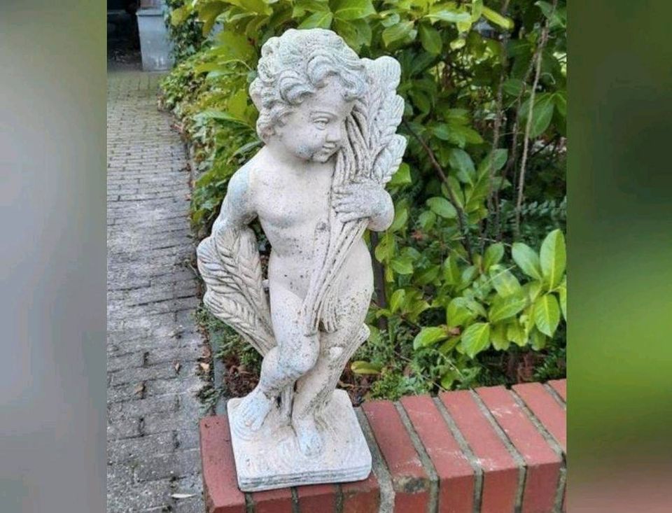 Deko Steinfigur Statue - Putte (Gartenputte) Skulptur - 70cm in Moers