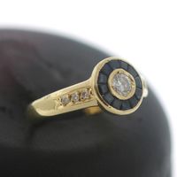 Diamant Saphir Ring 750 Gold 18 Kt Gelbgold Edelstein Innenstadt - Köln Altstadt Vorschau