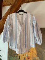 Schicke Zara Bluse oversized weiß hellblau dreiviertelarm Shirt Rheinland-Pfalz - Koblenz Vorschau