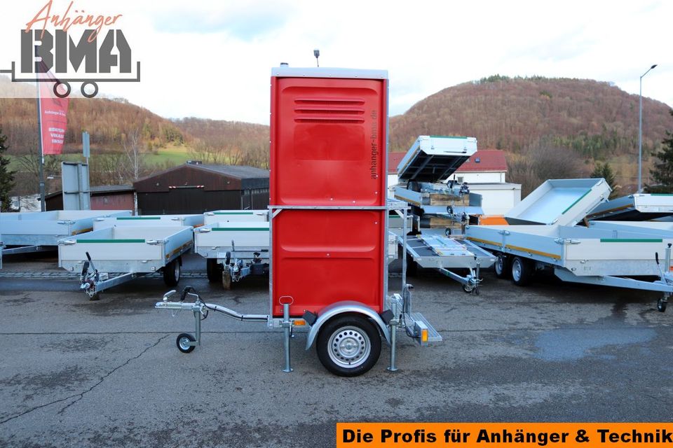 Anhänger BMA TO1 das mobile Baustellen WC Bautoilette made by BMA in Mühlhausen im Täle