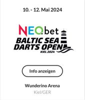 3 x Tickets für Baltic Sea Darts Open Air 11.05 Schleswig-Holstein - Schwentinental Vorschau