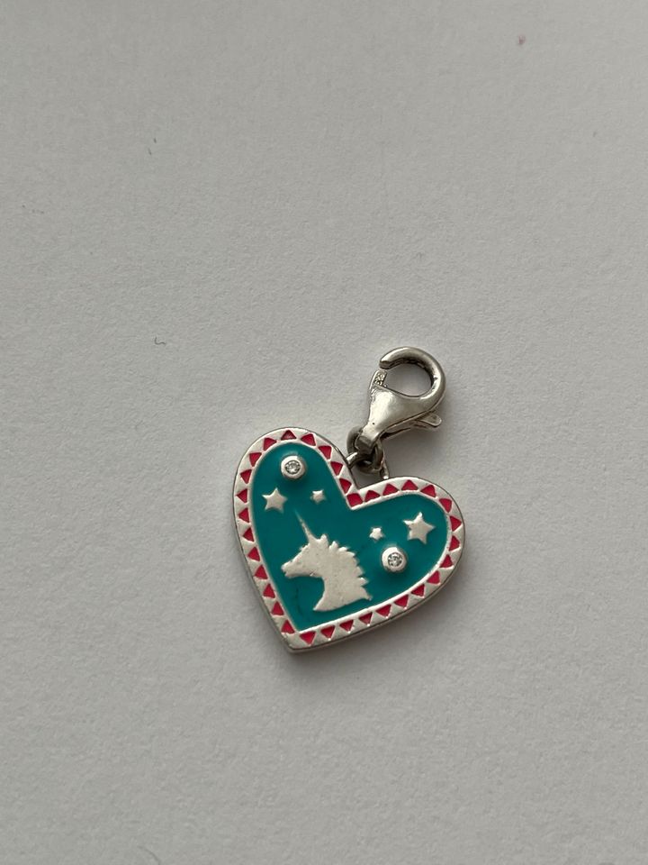 Süßer Thomas Sabo Charm * Herz mit Einhorn* in tollem türkis. in Jülich