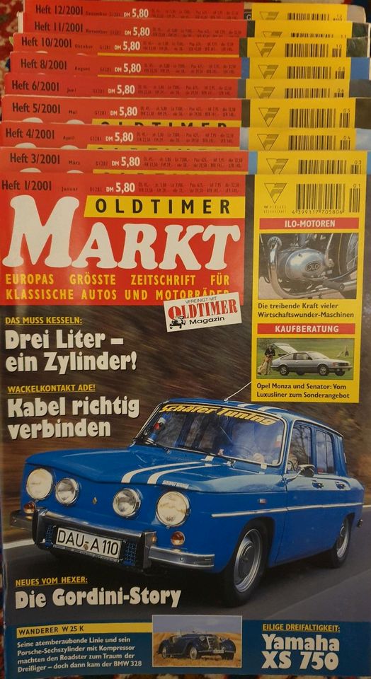 Zeitschriften Oldtimer Markt und Oldtimer Praxis von 1993 - 2007 in München