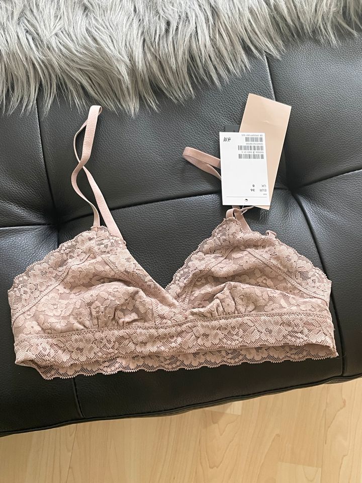 BH Bustier von H&M weiß und nude in Mühldorf a.Inn