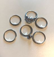 Bijou Brigitte Set Ringe NEU 6 Stück Silberfarben Modeschmuck Brandenburg - Nauen Vorschau