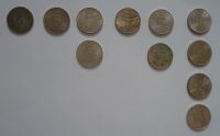 11 Stück 5 DM Münzen von 1951, 1969, 1971, 1972, 1973 und 1974 Bayern - Tapfheim Vorschau