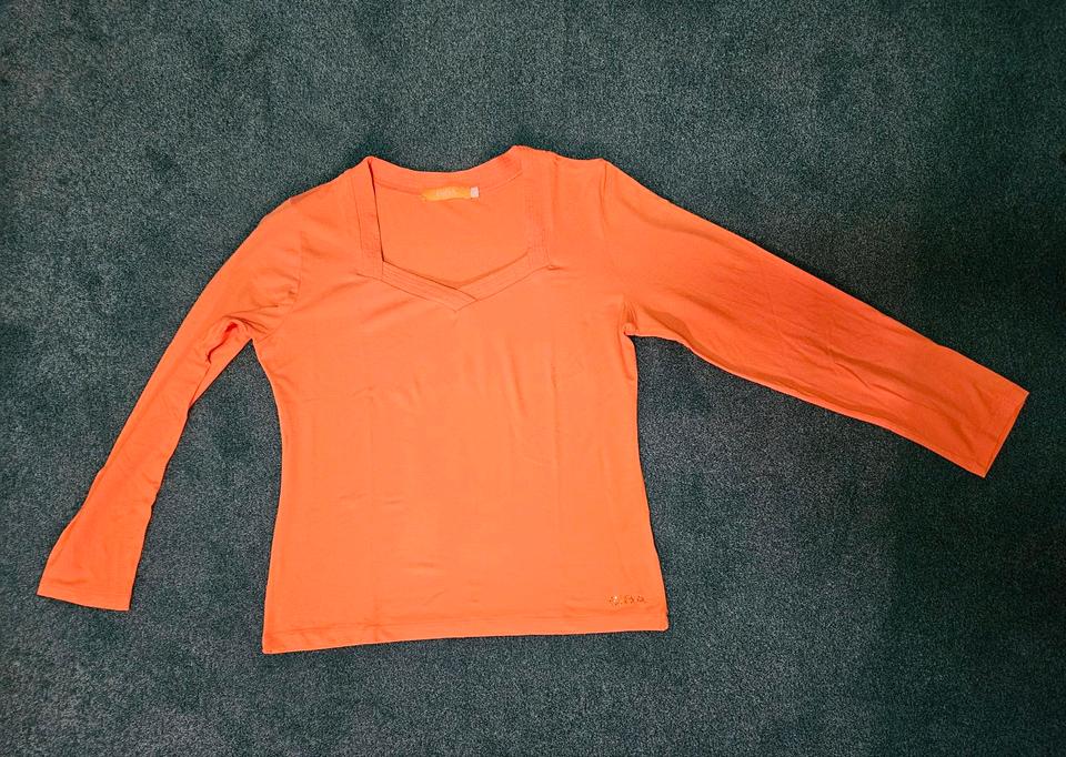 BIBA T-Shirt Langarm neuwertig in orange Gr. 1 ca 38 Langarmshirt in Xanten