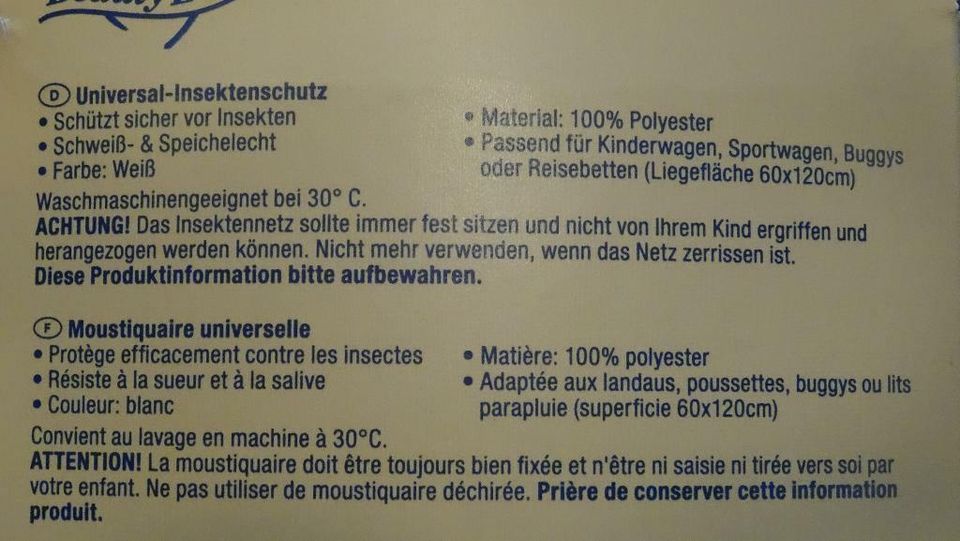 Universal-Insektenschutz-Netz, weiß - NEU + OVP in Stadtbergen