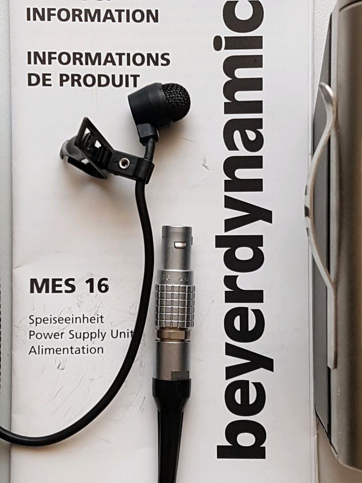 Beyerdynamic Ansteckmikrofon mit Speiseteil MES16, Mikrofon in Großkrotzenburg