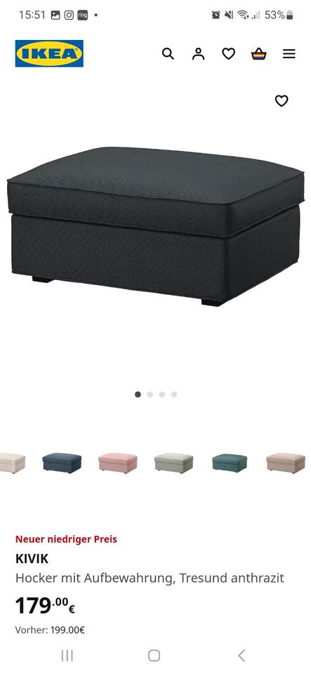 Kivik ikea Sofa grau anthrazit in Leegebruch