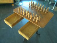 Biedermeier Schachbrett-Tisch, 2 Fächer, mit Stuhl, ohne Figuren Rheinland-Pfalz - Boppard Vorschau