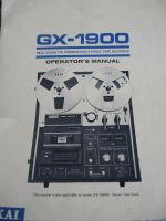 AKAI GX-1900 Betriebsanleitung Baden-Württemberg - Leinfelden-Echterdingen Vorschau