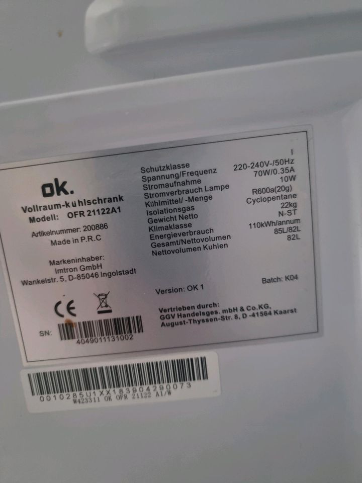 Kühlschrank   OK 82L in Langgöns