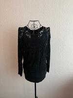 Damen Spitzen Long Shirt Bluse Fledermausärme schwarz S/M Bayern - Karlsfeld Vorschau