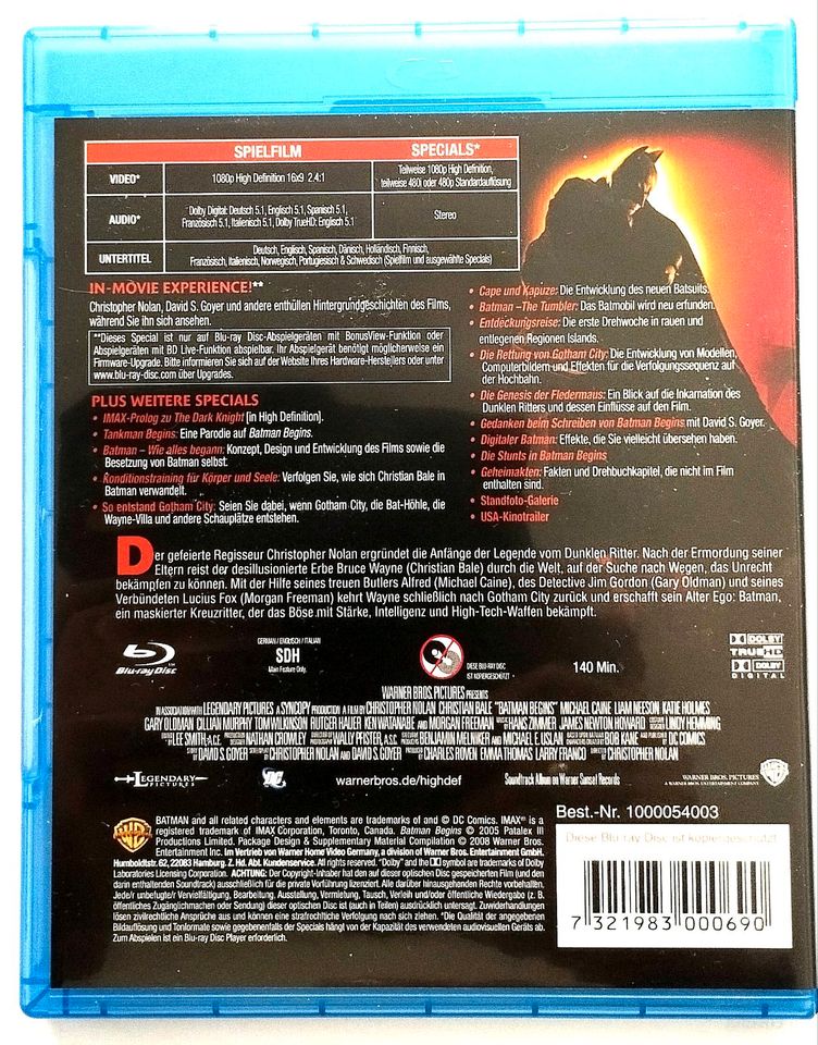 3 Blu-ray Batman Begins The Dark Knight 2 Special Edition in Hamburg