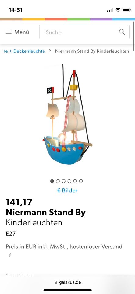 Piratenschiff Pendelleuchte Lampe in Köln