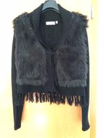 Strickjacke Fellbesatz schwarz Hessen - Schmitten Vorschau