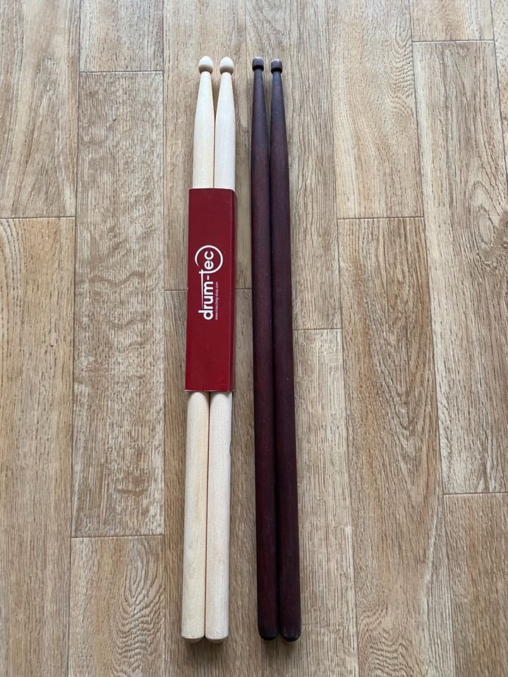 Schlagzeug Sticks 1x drum-tec 5a neu u. 1x braun in Mainz