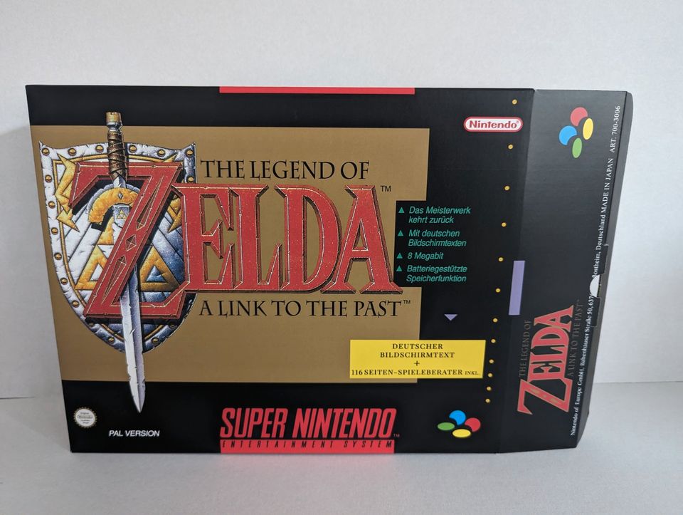 BIG BOX Zelda Link to the Past SNES SUPER NINTENDO VERPACKUNG in Hannover