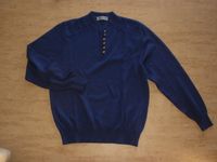 ♥ dünner Pullover Shirt Gönner 40 M dunkelblau goldfarbene Knöpfe Brandenburg - Lübben Vorschau