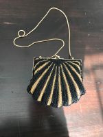 Alte Handtasche Abendtasche schwarz gold Vintage Baden-Württemberg - Wertheim Vorschau