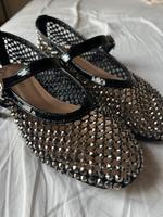 Ballerina Mary-Janes schwarz Glitzersteine, Grösse 38 Neustadt - Huckelriede Vorschau