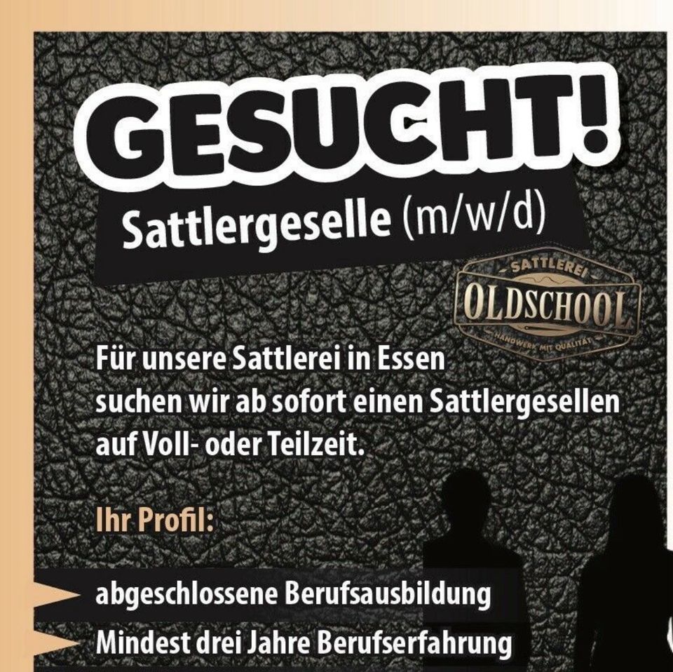 Sattler Geselle gesucht - Job Angebot in Essen