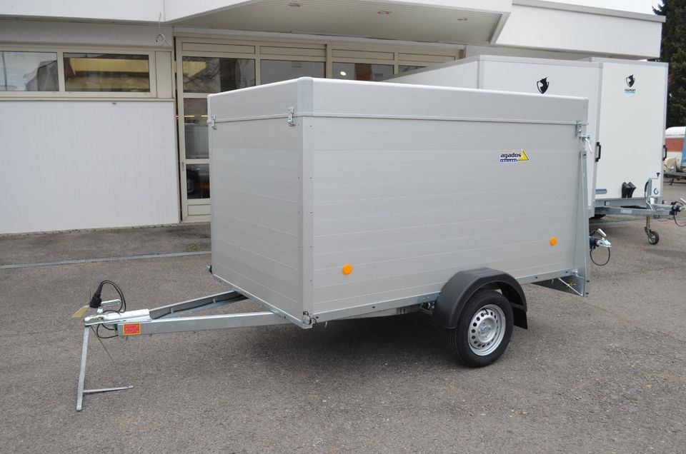 Deckelanhänger mit Heckrampe Alu|750kg|Agados VZ O 27 N1 in Fellbach