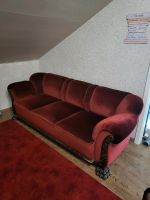 Sofa - rot - Samt - Massivholz Hessen - Kiedrich Vorschau