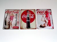 3x Blechschilder 20x30cm Coca Cola Pin Up Bayern - Freilassing Vorschau