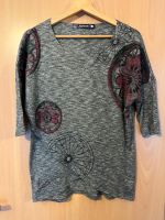 Dünner Strickpullover von Desigual im Wickeldesign in Grau Gr L Hessen - Kirchhain Vorschau