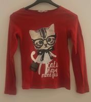 Langarmshirt Shirt langarm H&M Gr. 134 / 140 Katze Nordrhein-Westfalen - Mönchengladbach Vorschau