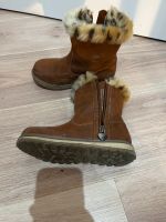 neuwertige Stiefel mit Leopard Futter Leder braun Wandsbek - Hamburg Rahlstedt Vorschau