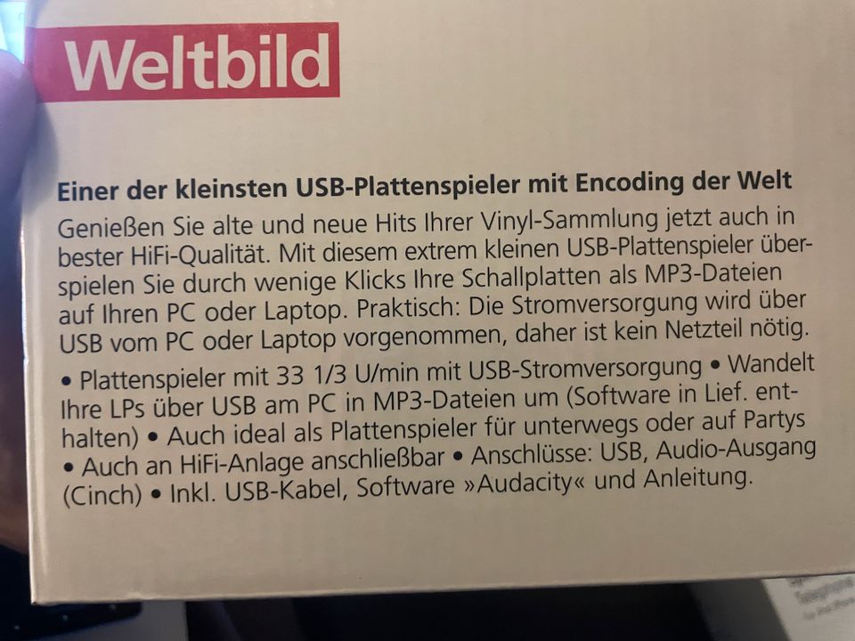 Mini Plattenspieler mit encoding in Bielefeld