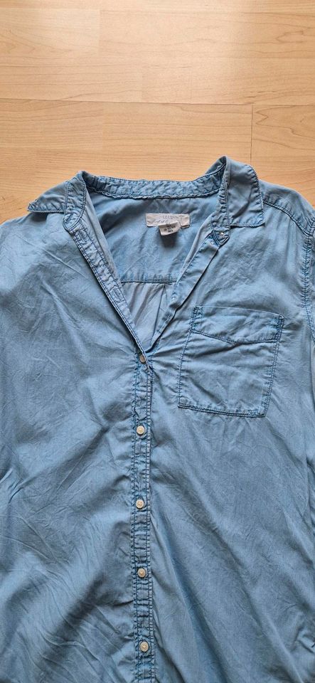 H&M L.O.G.G. LOGG Longbluse Jeans Kleid Lyocell 36 in Eggenstein-Leopoldshafen