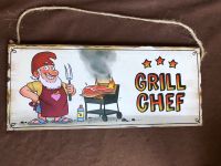 Metall Schild Grillchef Gartenzwerg Hessen - Karben Vorschau