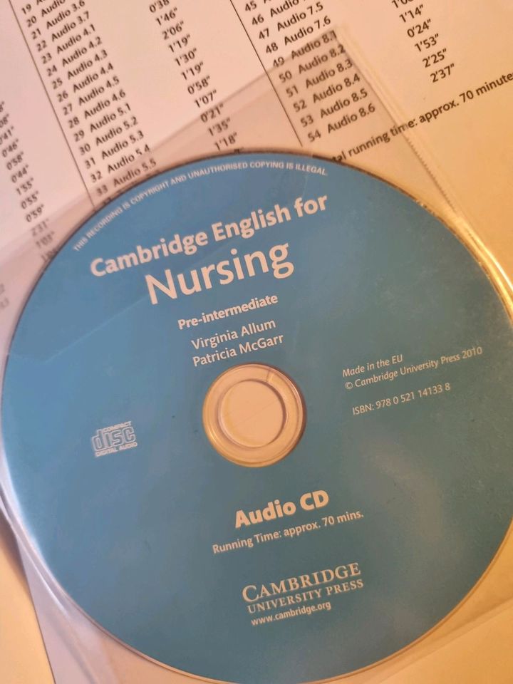 Cambridge English for Nursing Professional English inkl. Audio CD in Uffing
