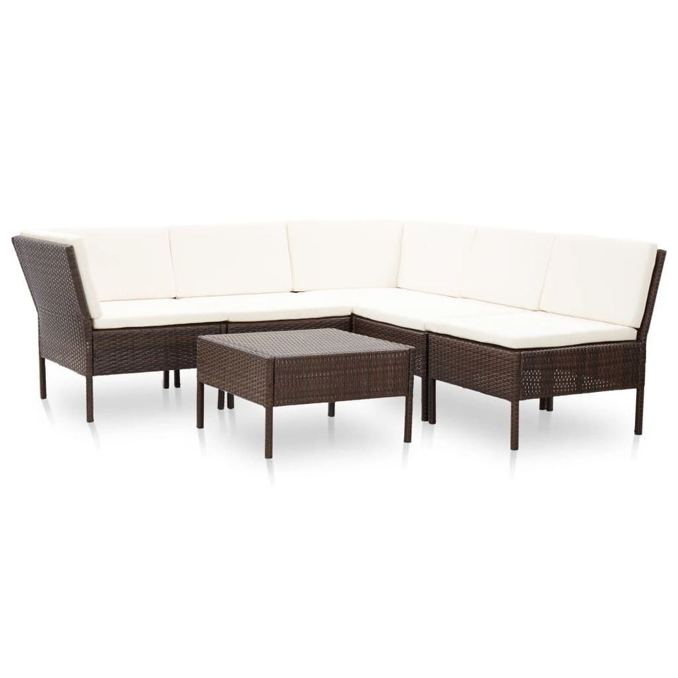 Gartenlounge Gartensofa Garten Terasse Lounge Poly Rattan Braun in Essen