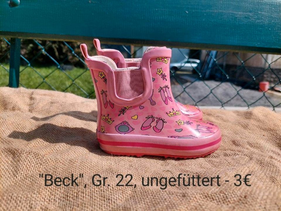 Gummistiefel Herbst / Sommer Gr. 22, 23, 24 in Börnichen bei Zschopau