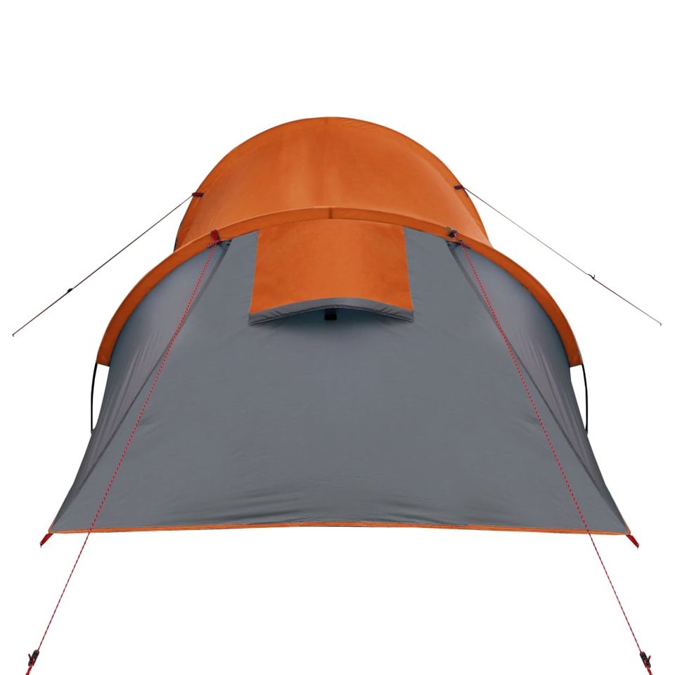 Campingzelt 4 Personen Grau & Orange 360x135x105 cm 185T Taft in Bad Kissingen