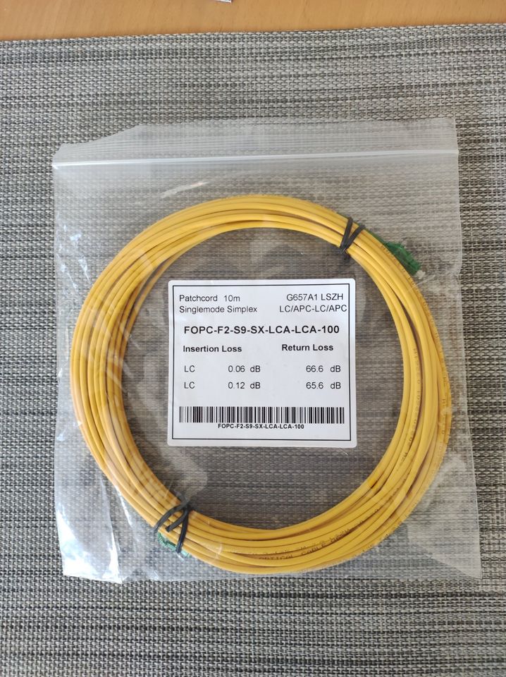 LWL Patchkabel Singlemode, Simplex, LC/APC-LC/APC-gelb,10 m lang in Haiterbach