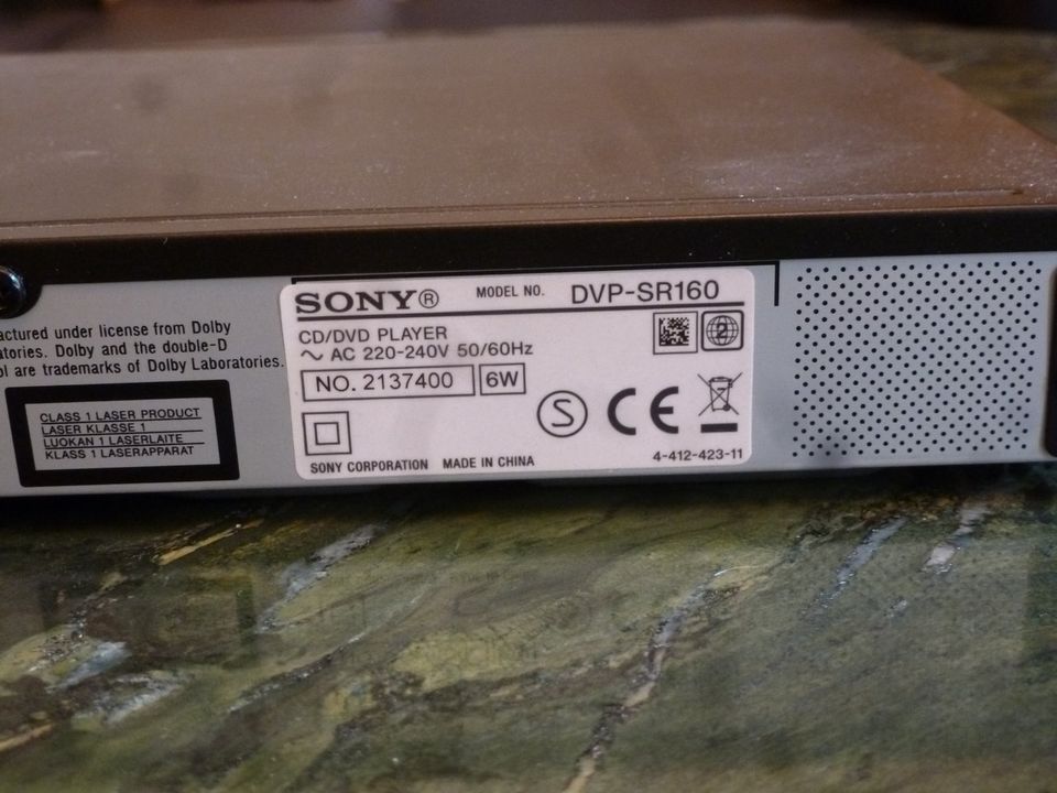 Sony CD/DVD Player DVP-SR160 mit Orig. Fernbedienung in Bonn