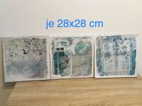 3 Bilder Wandbilder auf Keilrahmen je 28x28 cm Niedersachsen - Oldenburg Vorschau