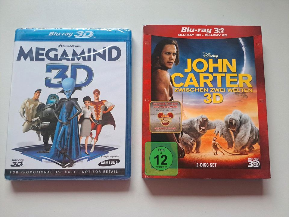 Blu-ray 3D - Megamind / NEU - John Carter / Zwischen zwei Welten in Eching (Kr Freising)