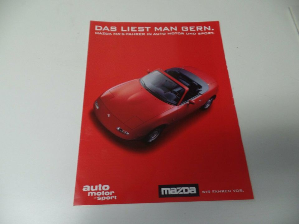 Prospekt Katalog Mazda MX-5 von1995 mit Preisliste 1998 in Lichtenau